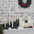 Beton adventi-koszorú-gyertyatartó-gyertyával